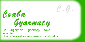 csaba gyarmaty business card